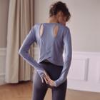 Long-sleeve Cut-out Sports Top / Set