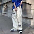 Low Rise Star Loose Wide-leg Jeans