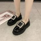 Square Applique Patent Loafers