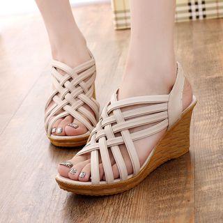 Strappy Slingback Wedge Sandals
