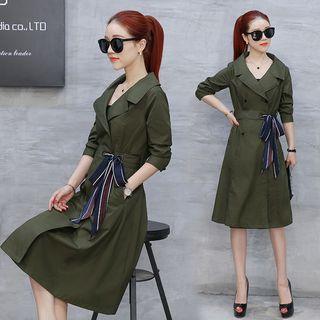 Bow-tied Lapel Coat
