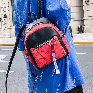 Pattern Two Tone Mini Backpack