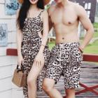 Couple Matching Leopard Swimsuit / Cover Up / Beach Shorts