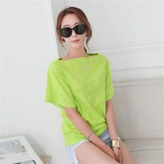 Boatneck Short-sleeve T-shirt