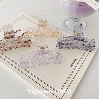 Transparent Flower Hair Clamp