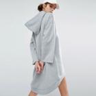 Plain Hooded Pullover Dress