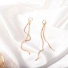 Rhinestone Fringed Drop Earring Era097-14 - 1 Pair - Champagne - One Size
