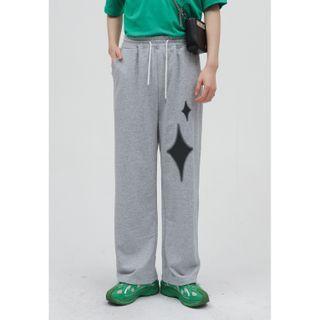 Star Print Loose Fit Pants