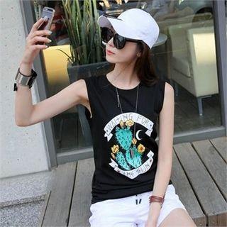 Sleeveless Cactus Top