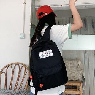 Applique Nylon Backpack Black - One Size