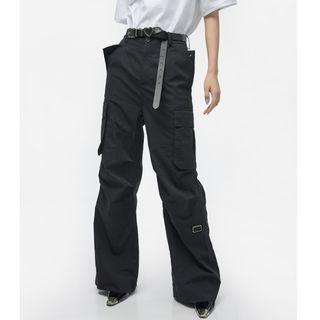 Flared Cargo Dress Pants