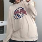 Shark Print Long Sleeve Sweatshirt