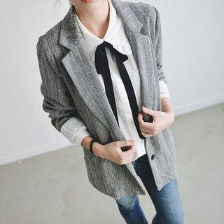 Single-breasted Wool Blend Blazer
