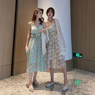 Floral Printed Ruffle-trim Dress