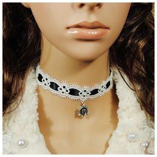 Floral Dangle Lace Choker