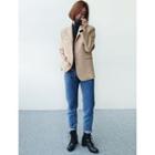 Notched Lapel Single-breasted Blazer