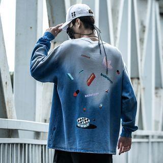 Print Gradient Sweatshirt