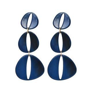 Tiered Geo Statement Earrings One Size