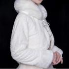 Fluffy Wedding Open Front Cropped Coat White - One Size