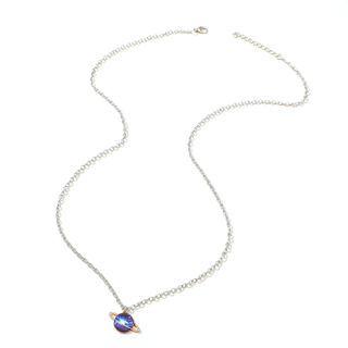 Planet Pendant Alloy Necklace 1 Pc - 01 - Silver - One Size