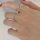 925 Sterling Silver Geometric Line Ring Jz111 - One Size