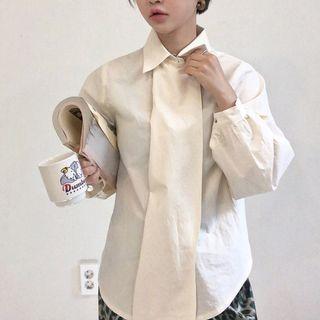 Plain Asymmetrical Shirt