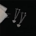 Bear Chained Alloy Dangle Earring 1 Pair - Silver - One Size