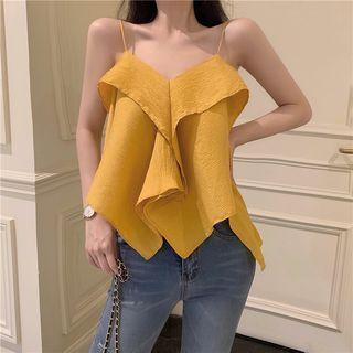 Sleeveless Spaghetti-strap Plain Top