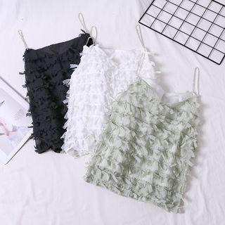 Fringed Chiffon Camisole Top