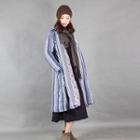 Striped Long Trench Jacket
