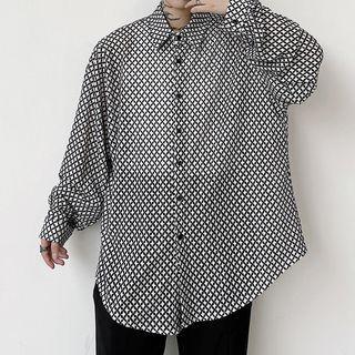 Long Sleeve Geometric Shirt
