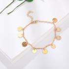 Alloy Disc Anklet Gold - One Size
