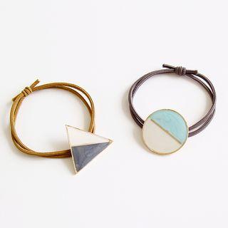 Geometric Alloy Hair Tie