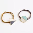 Geometric Alloy Hair Tie