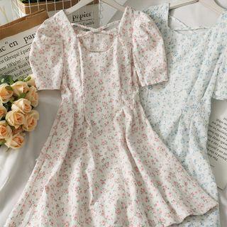 Embroidered Floral Midi Dress