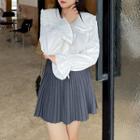 Frilled Wide Collar Blouse
