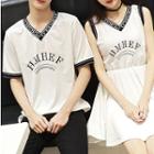 Couple Matching Sleeveless A-line Dress / Short-sleeve T-shirt