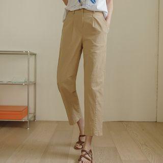 High-rise Pintuck Baggy Pants