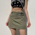 High-waist Cargo Mini Skirt