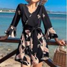 Long-sleeve Print Romper