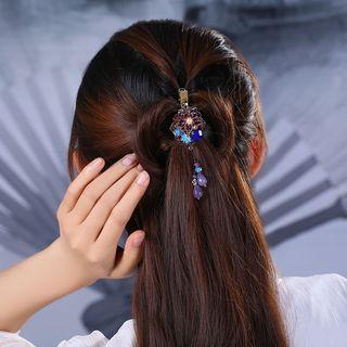 Faux Crystal Cloisonne Hair Clip As Shown In Figure - One Size
