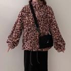 Leopard Print Furry Pullover