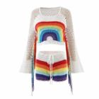 Rainbow Knit Crop Top / Shorts / Set