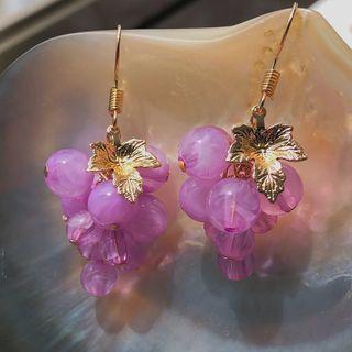Acrylic Grapes Dangle Earring