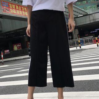 Cropped Stripe Wide Leg Pants