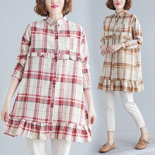Striped Cropped Shirtdress