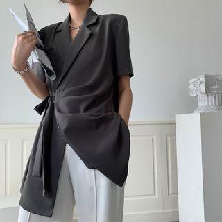 Short-sleeve Chiffon Blazer