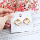 Layered Square Earring 1 Pair - Gold - One Size