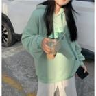 Heart Hoodie Green - One Size
