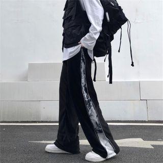 Tie Dye Panel Wide-leg Pants
